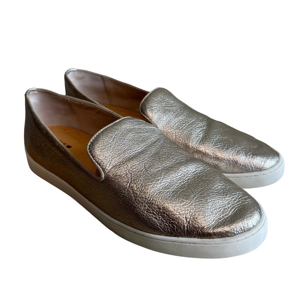Birdies The Swift Gold Leather Slip On Sneaker 10